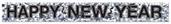 Metallic Happy New Year Fringe Banner