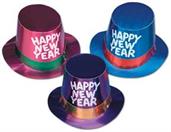 Foil Hi-Hats w/Glittered HNY