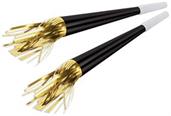 Black Foil Horns w/Gold Tassel
