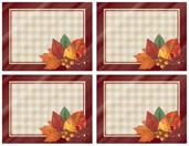 Plastic Fall Placemats