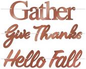 Foil Fall Thanksgiving Streamer Set
