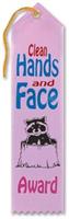 Clean Hands & Face Award Ribbon