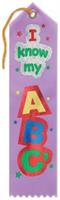 I Know My ABC's Award Ribbon