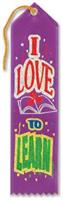 I Love To Learn Award Ribbon