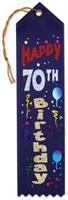 Happy "70th" Birthday Award Ribbon