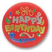 Happy Birthday Satin Button