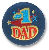 #1 Dad Satin Button