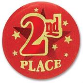 "2nd" Place Satin Button