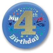 My "4th" Birthday Satin Button