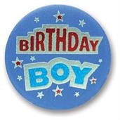 Birthday Boy Satin Button