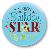 Birthday Star Satin Button