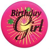 Birthday Girl Satin Button