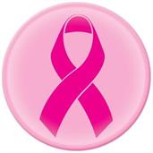 Pink Ribbon Satin Button
