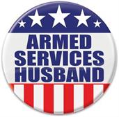 Armed Services Husband Button