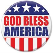 God Bless America Button