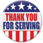 Thank You For Serving Button