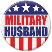 Military Husband Button