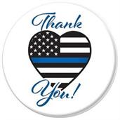 Thank You! Law Enforcement Button