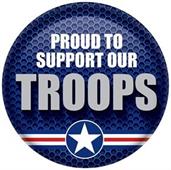 Proud To Support Our Troops Button