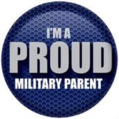 I'm A Proud Military Parent Button