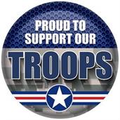 Proud To Support Our Troops Button