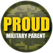 Proud Military Parent Button