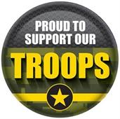 Proud To Support Our Troops Button