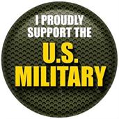 I Proudly Support The US Military Button