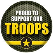 Proud To Support Our Troops Button