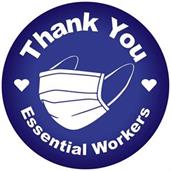 Thank You Essential Workers Button