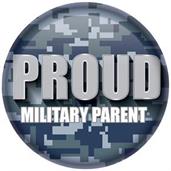 Proud Military Parent Button