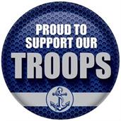 Proud To Support Our Troops Button