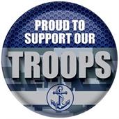 Proud To Support Our Troops Button