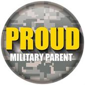Proud Military Parent Button