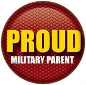 Proud Military Parent Button