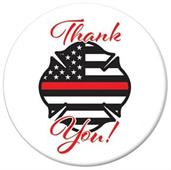 Thank You! Firefighters Button
