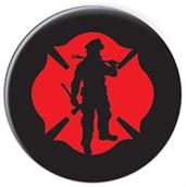 Firefighter w/Maltese Icon Button