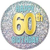 60th Birthday Button
