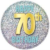 70th Birthday Button