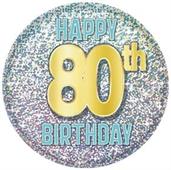 80th Birthday Button