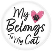 My Heart Belongs To My Cat Button