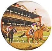 Vintage Horse Racing Button