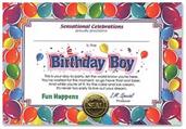 Birthday Boy Certificate