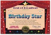 Birthday Star Certificate