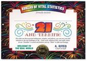 21 & Terrific Certificate