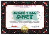 Older Than Dirt Certificate