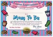Mom To Be Certificate