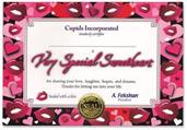 Very Special Sweetheart Certificate