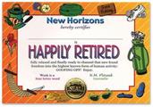 Happily Retired Certificate