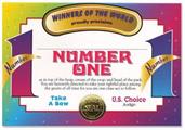 Number One Certificate